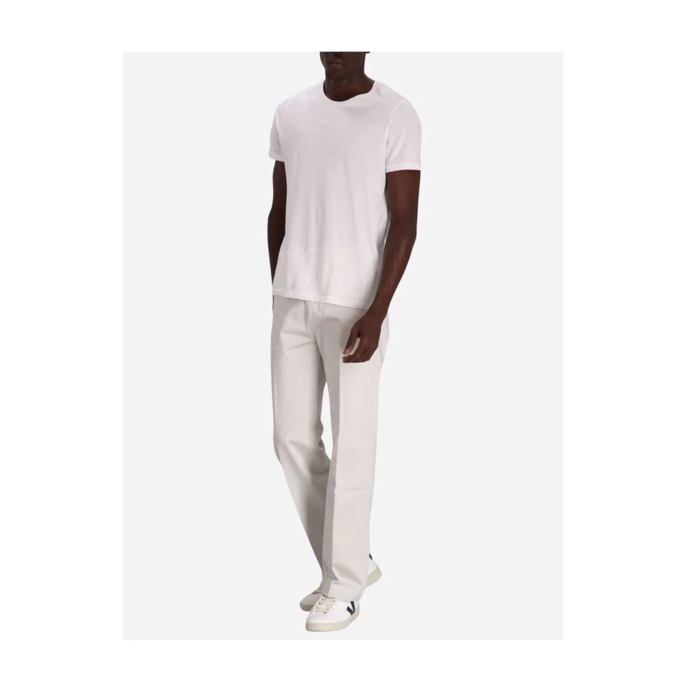 Ami Paris Getailleerde Straight Leg Broek White Heren