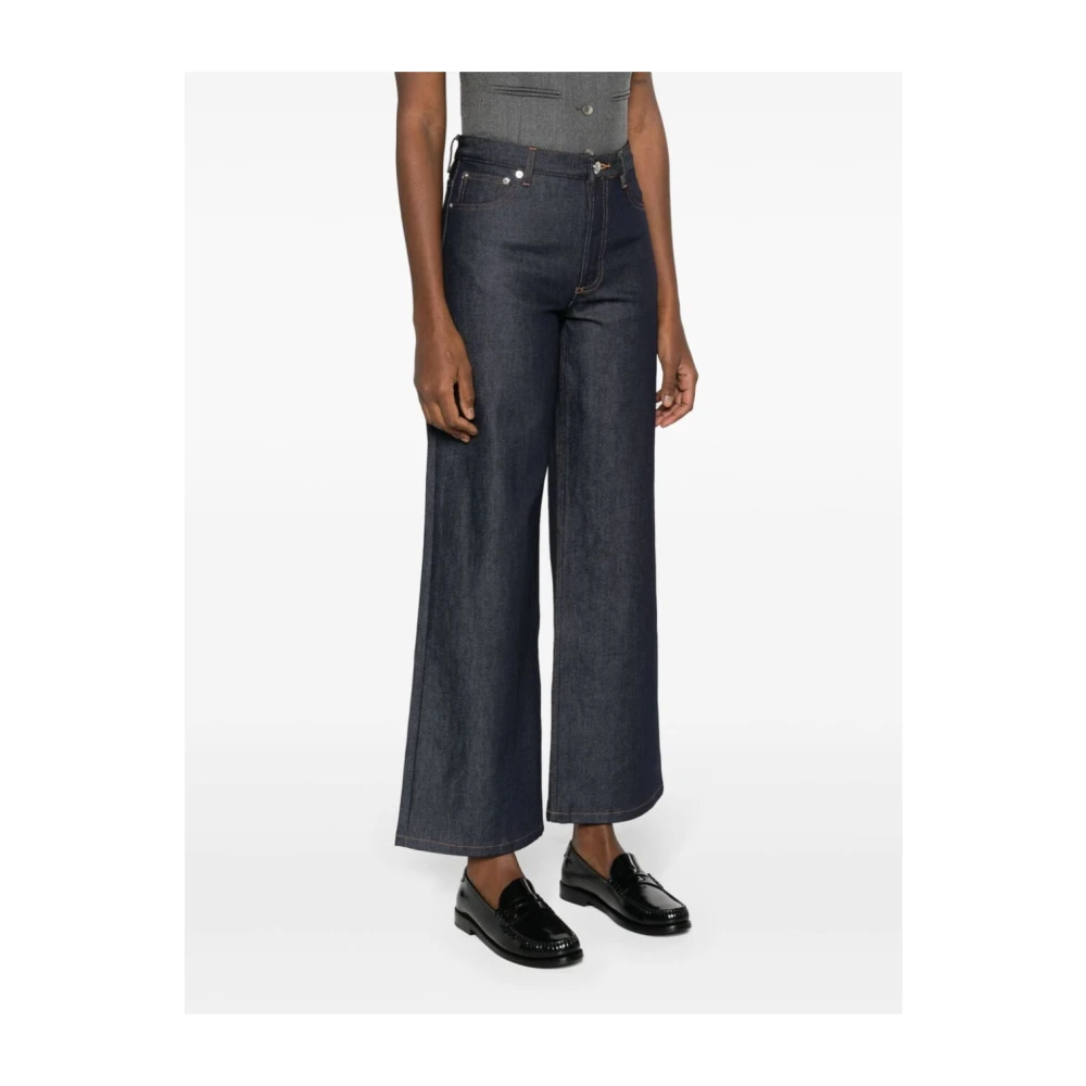 A.p.c. Wijde donkere denim jeans Black Dames
