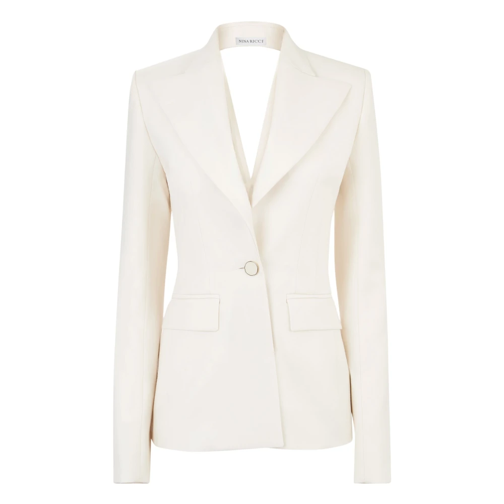 Nina Ricci Jacka MED Öppen Drapering White, Dam