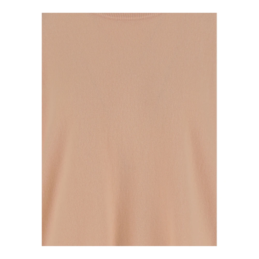 allude Wol-Kasjmieren trui met ronde hals Pink Dames