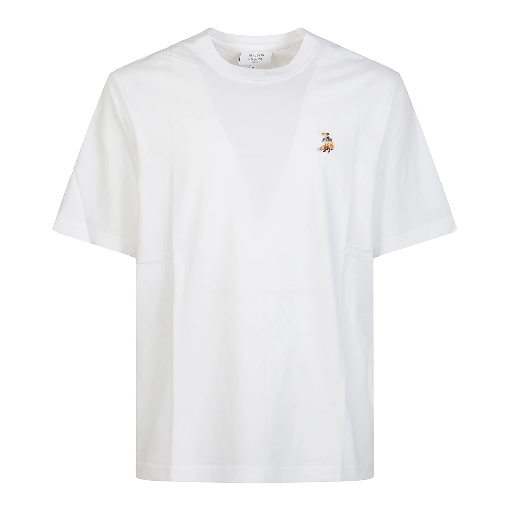 Maison Kitsuné Men's White T-Shirts, 2XL, Dreaming Fox Comfort T-Shirt
