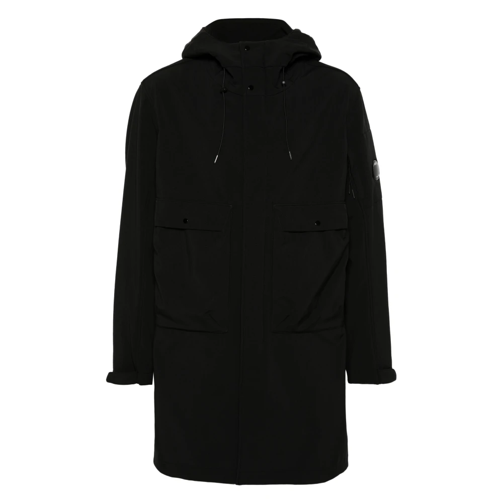 C.P. Company Stijlvolle Lange Jas voor Mannen Black Heren