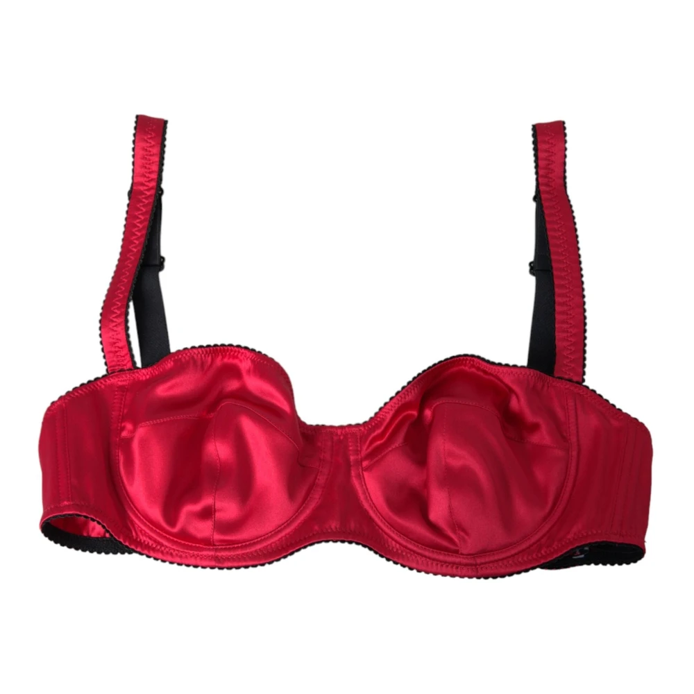 Dolce & Gabbana Women's Red Silk Balconette Bra