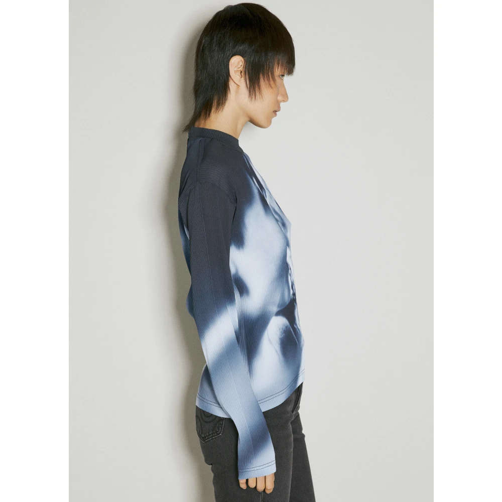 Eytys Stoere Geplooide Longsleeve Top Blue Dames