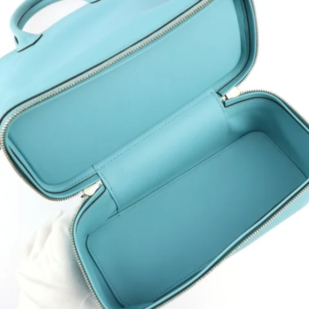 Hermès Vintage Pre-owned Leather handbags Blue Dames