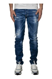 Trendige Slim-Fit Dunkelblaue Jeans