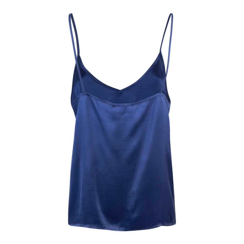 MVP wardrobe Blauwe V-hals tanktop Blue Dames
