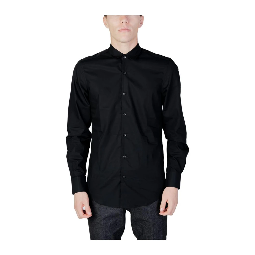 Antony Morato Cotton Long Sleeve Shirt - Male - Casual Shirts - Black - 2XL - Shirts