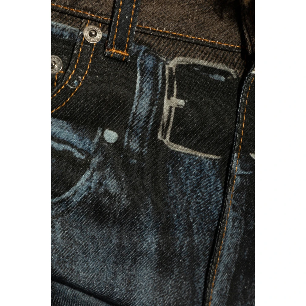 Y Project Jeans met print Gray Dames