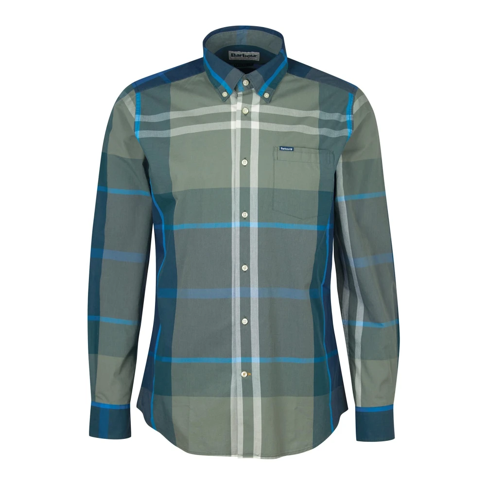 Barbour Skräddarsydd skjorta i Kielder Blue Tartan Multicolor, Herr