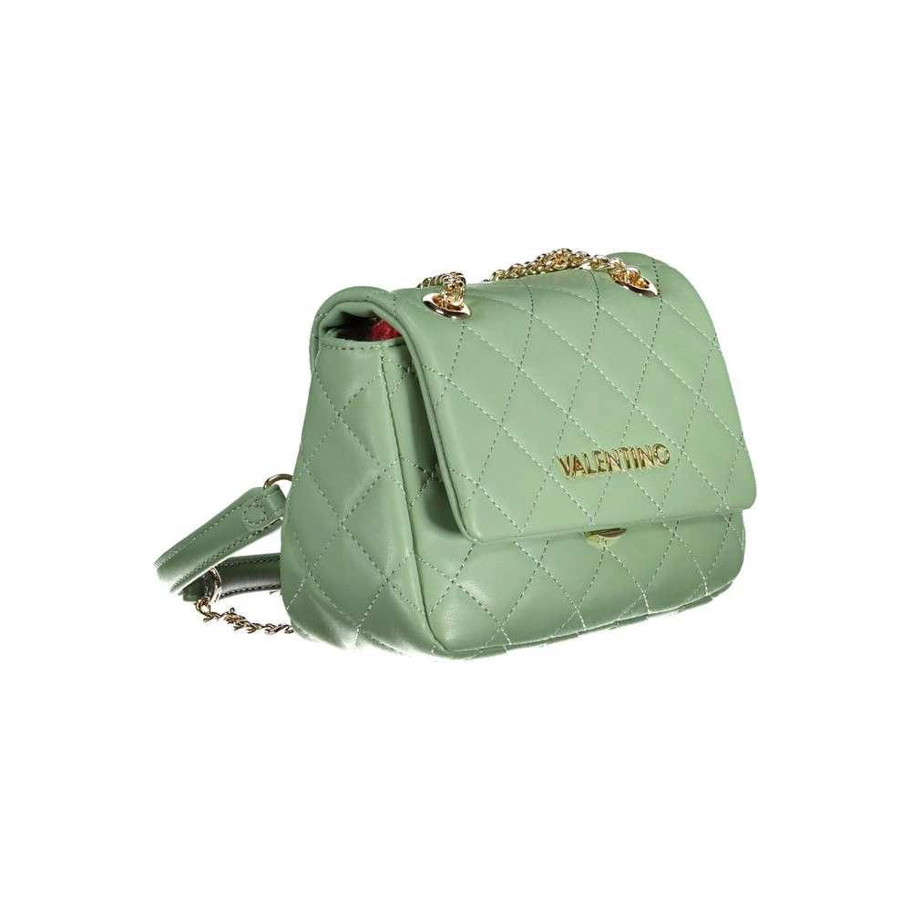 Valentino by Mario Valentino Groene Polyethyleen Handtas met Kettingriem Green Dames