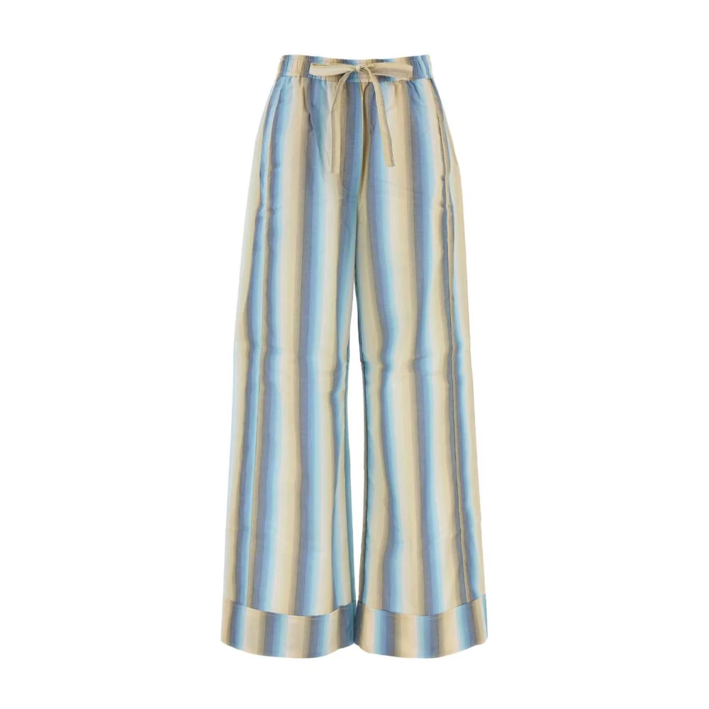 Ganni Women's Multicolor Ombre Stripe Elasticated Trousers - Wide Trousers - S - Trousers