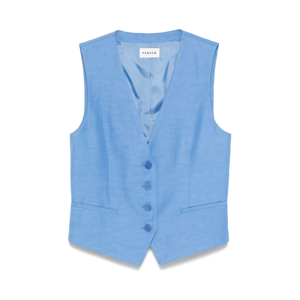P.a.r.o.s.h. Blauwe Jassen voor een Stijlvolle Look Blue Dames