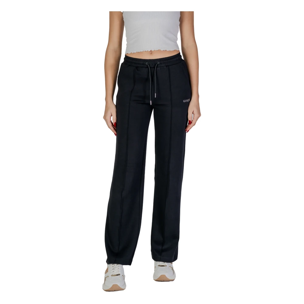 Guess Zwarte Vetersluiting Joggers Black Dames