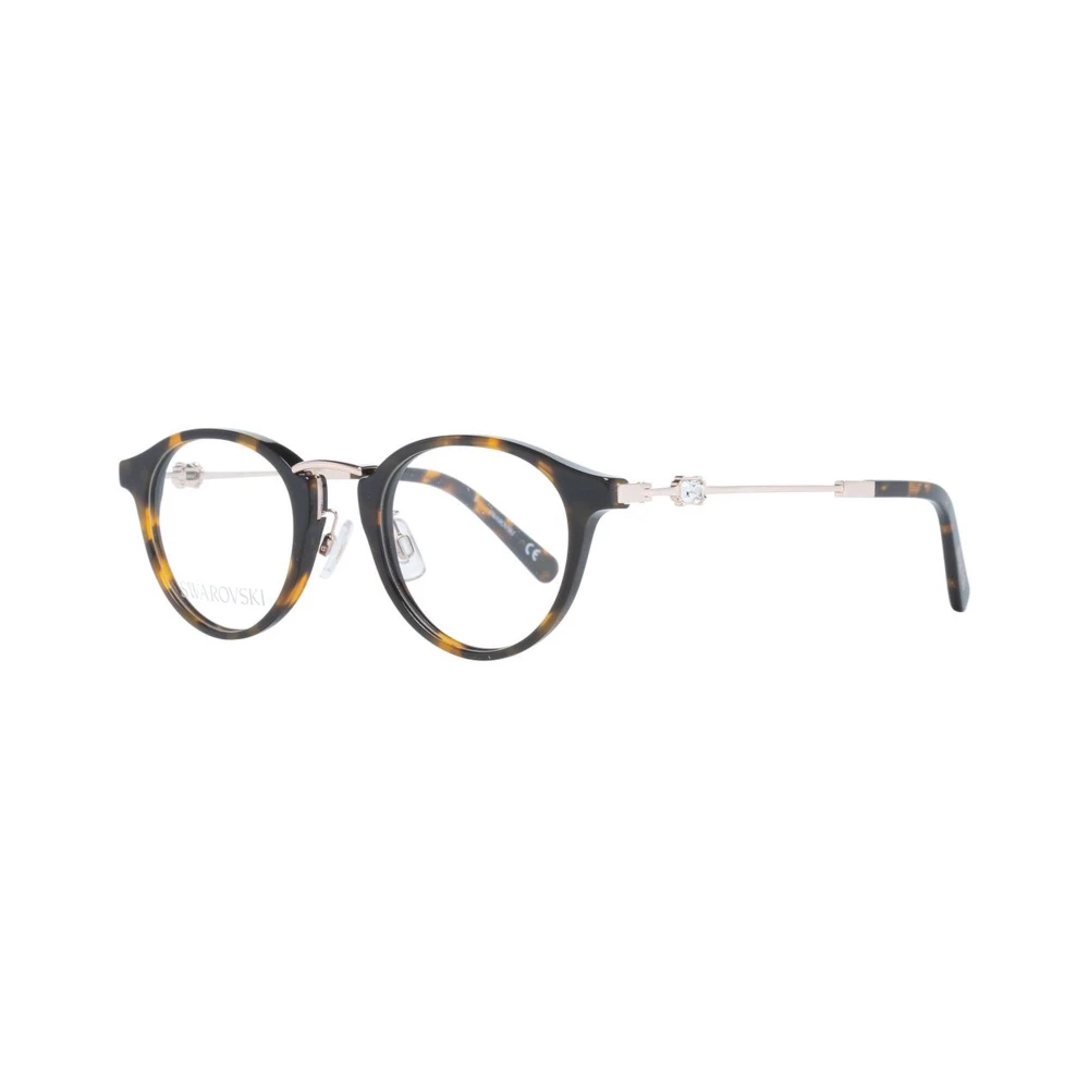 Swarovski Bruine Ovale Plastic Optische Monturen Brown Dames