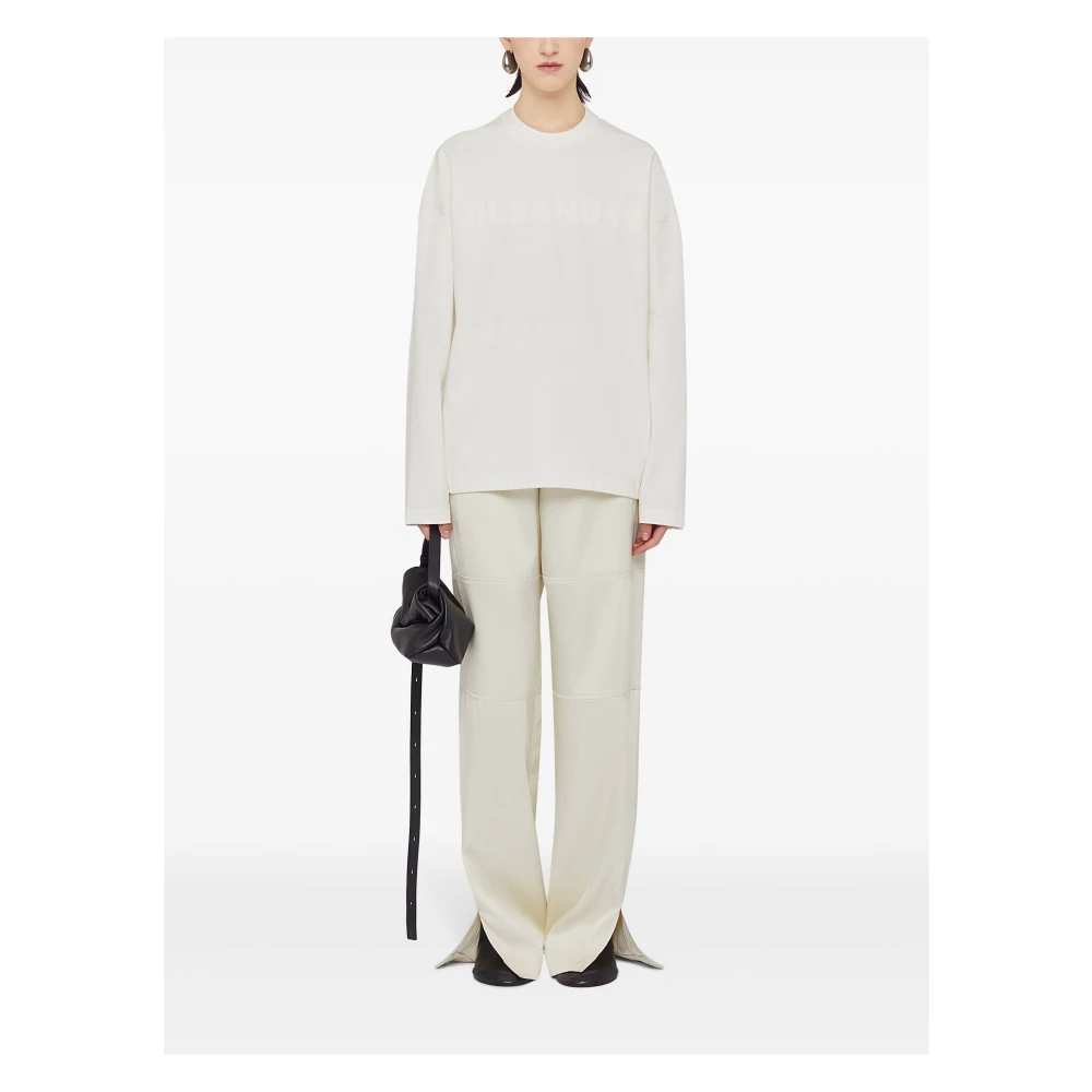 Jil Sander Casual Katoenen T-Shirt White Dames