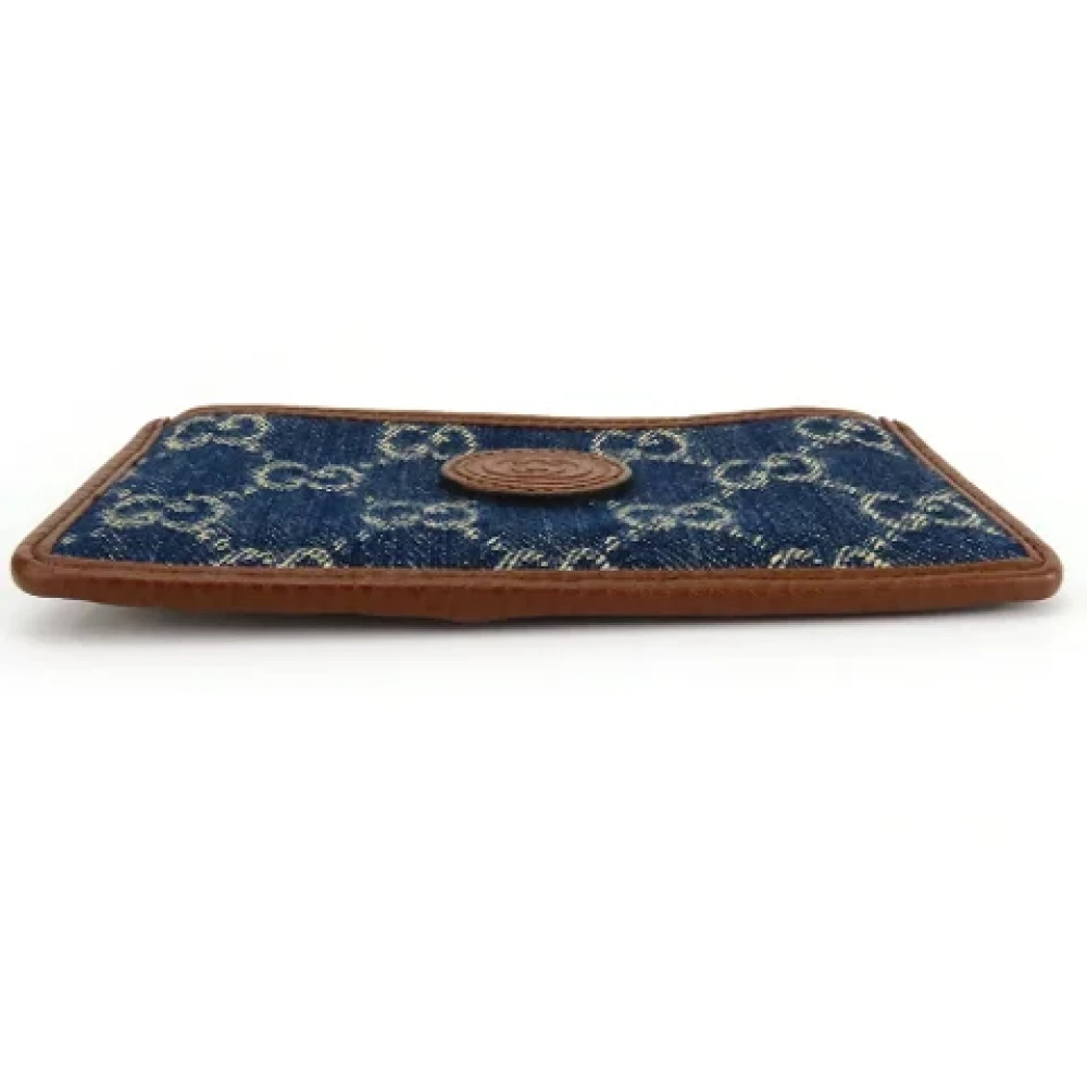 Gucci Vintage Pre-owned Canvas wallets Blue Dames