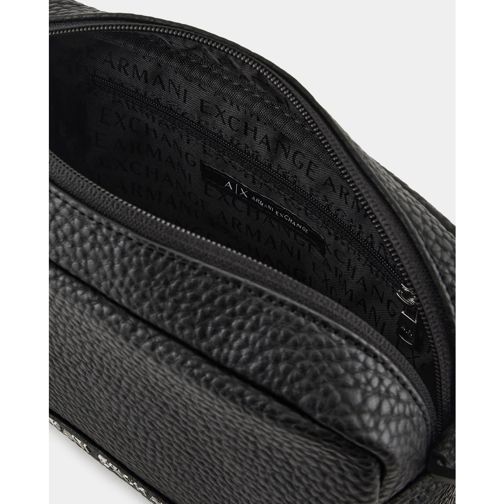 Armani Exchange Beauty Case met Kantdetail Black Heren