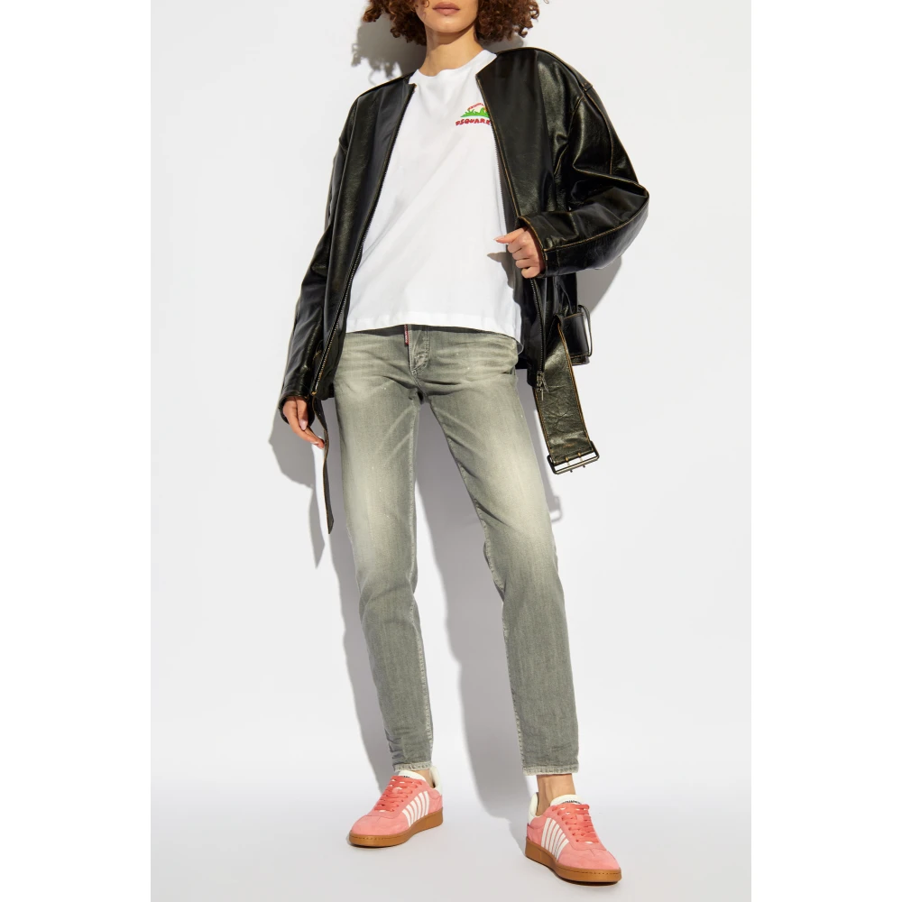 Dsquared2 Bedrukt T-shirt White Dames