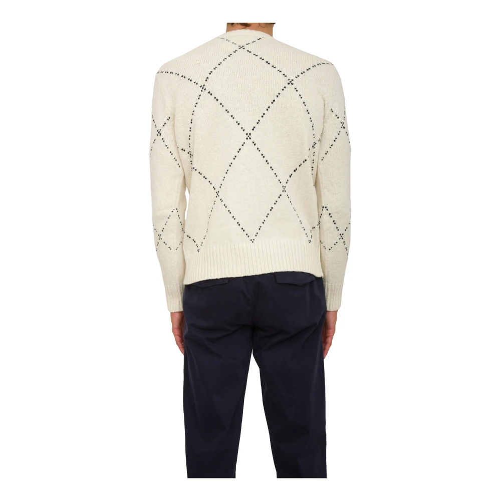 Eleventy Ivoor Ronde Hals Sweater Beige Heren