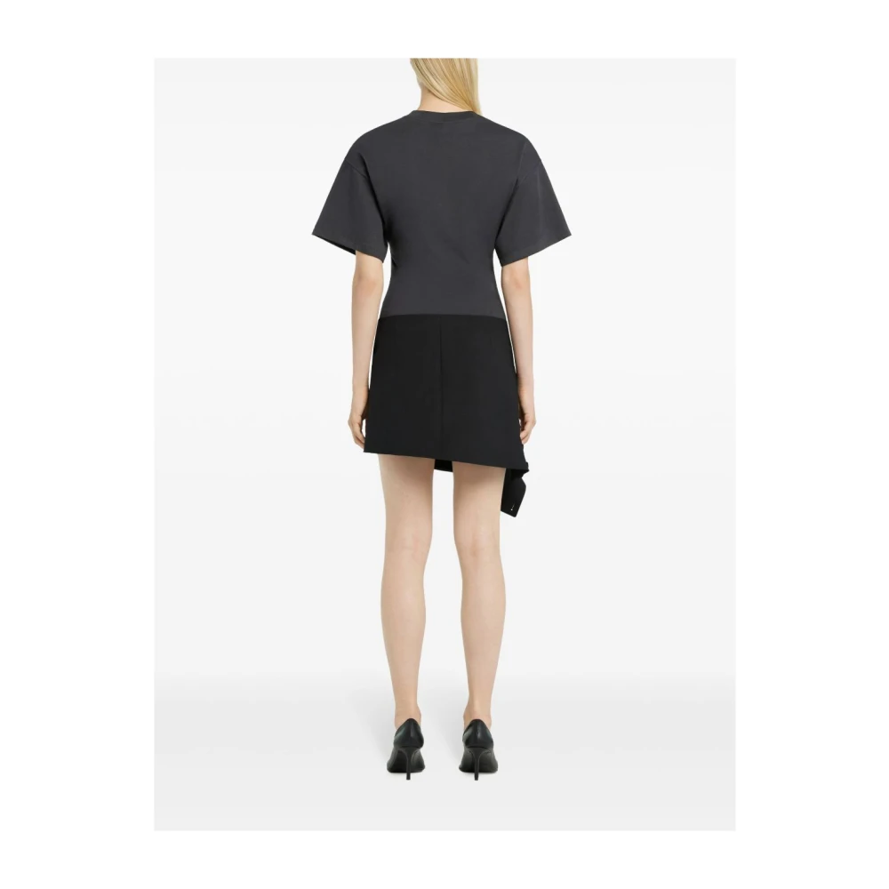 Courrèges Grijze Katoenen Jersey T-shirt met AC Borduurwerk Gray Dames