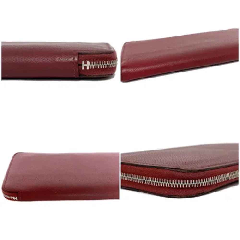 Hermès Vintage Pre-owned Leather wallets Red Dames