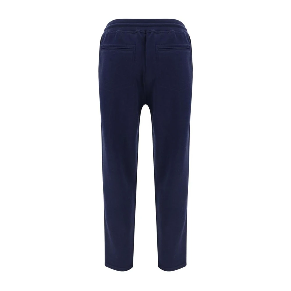 BRUNELLO CUCINELLI Katoenen Jogger Sweatpants met Zakken Blue Heren