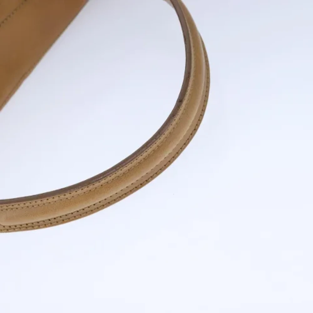 Saint Laurent Vintage Pre-owned Leather handbags Beige Dames