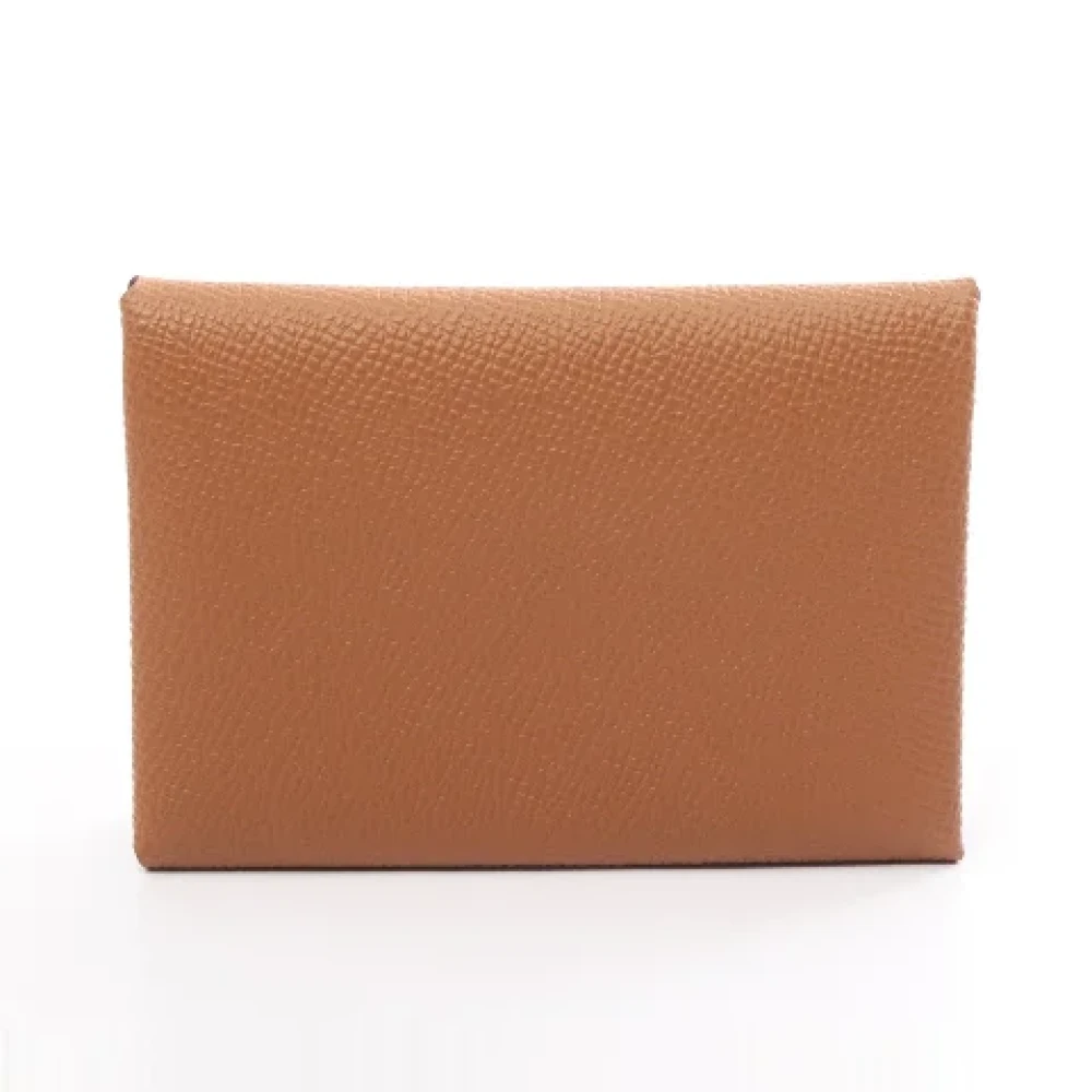 Hermès Vintage Pre-owned Leather wallets Brown Dames