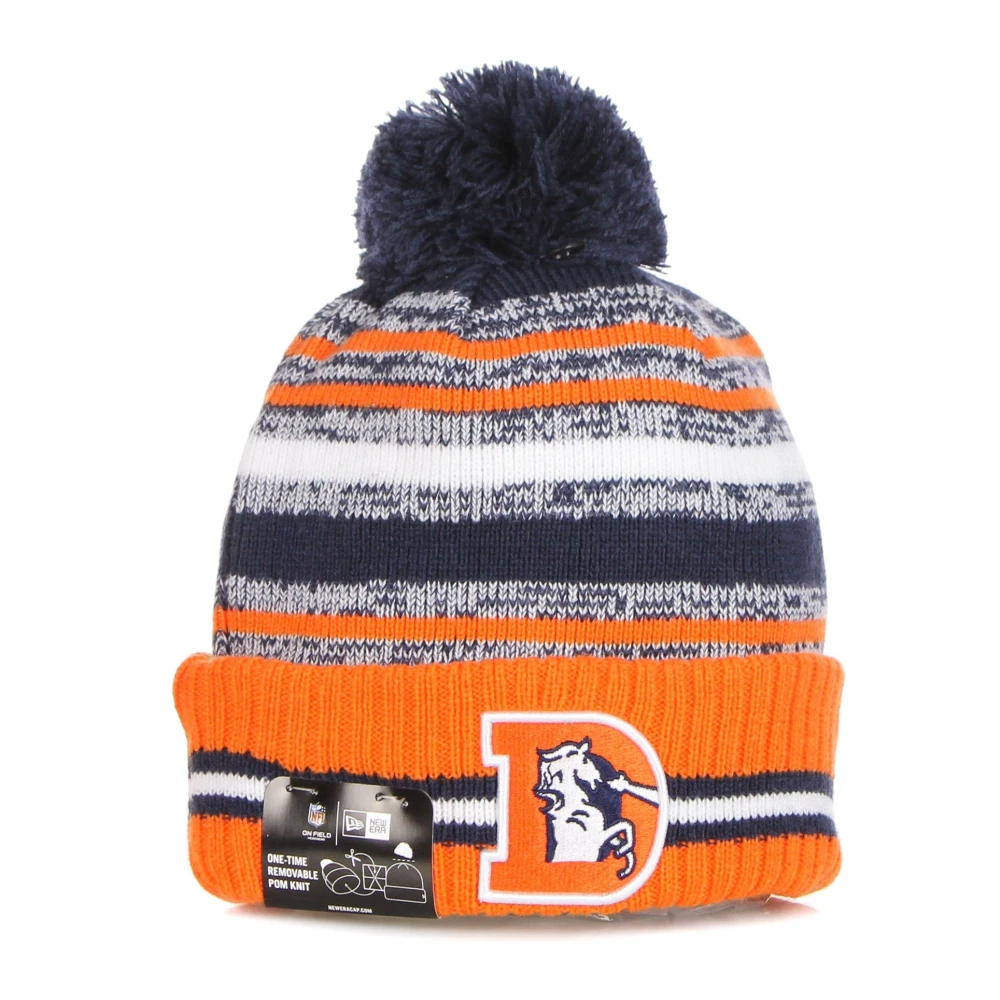 New Era Men's Denver Broncos Pom Pom Beanie Hat