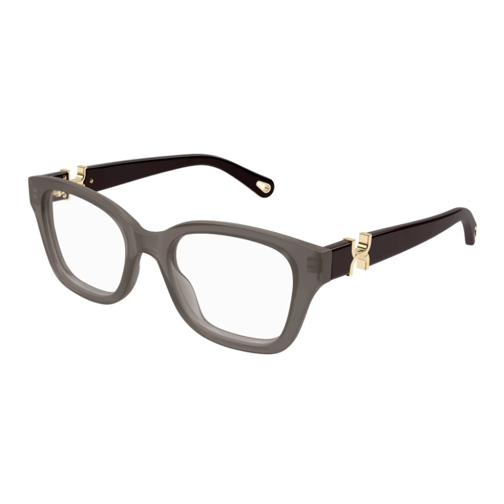 Chloé Rechthoekige acetaatbril met iconisch Marcie-logo Brown Unisex