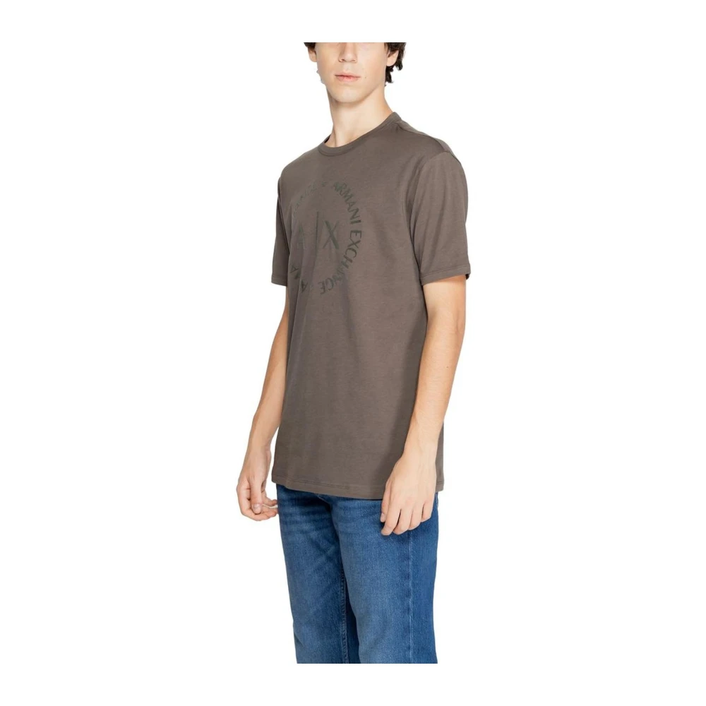 Armani Exchange Klassieke katoenen T-shirtcollectie Brown Heren
