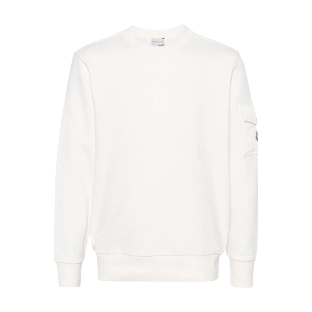Moncler Cargo Katoenen Sweatshirt met Nylon Zakken White Heren