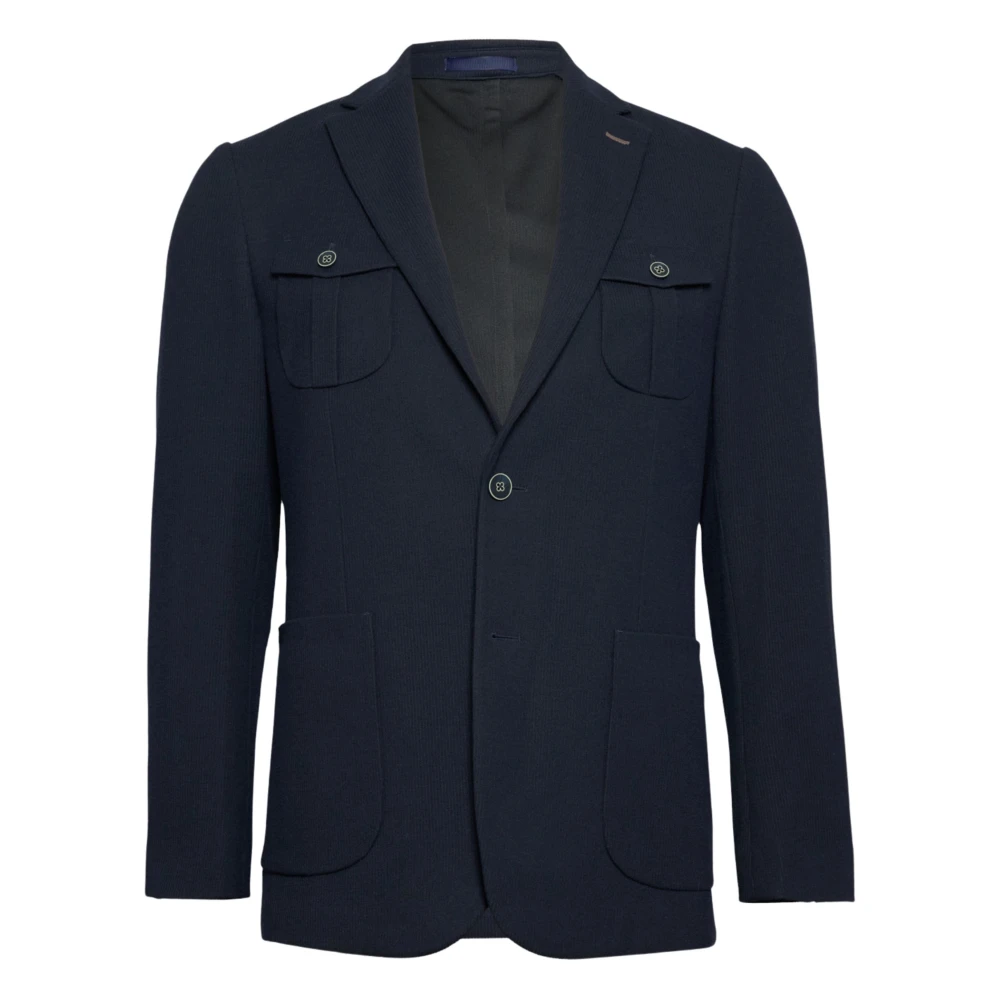 R2 Amsterdam Men's Blue Ribcord Jersey Jacket