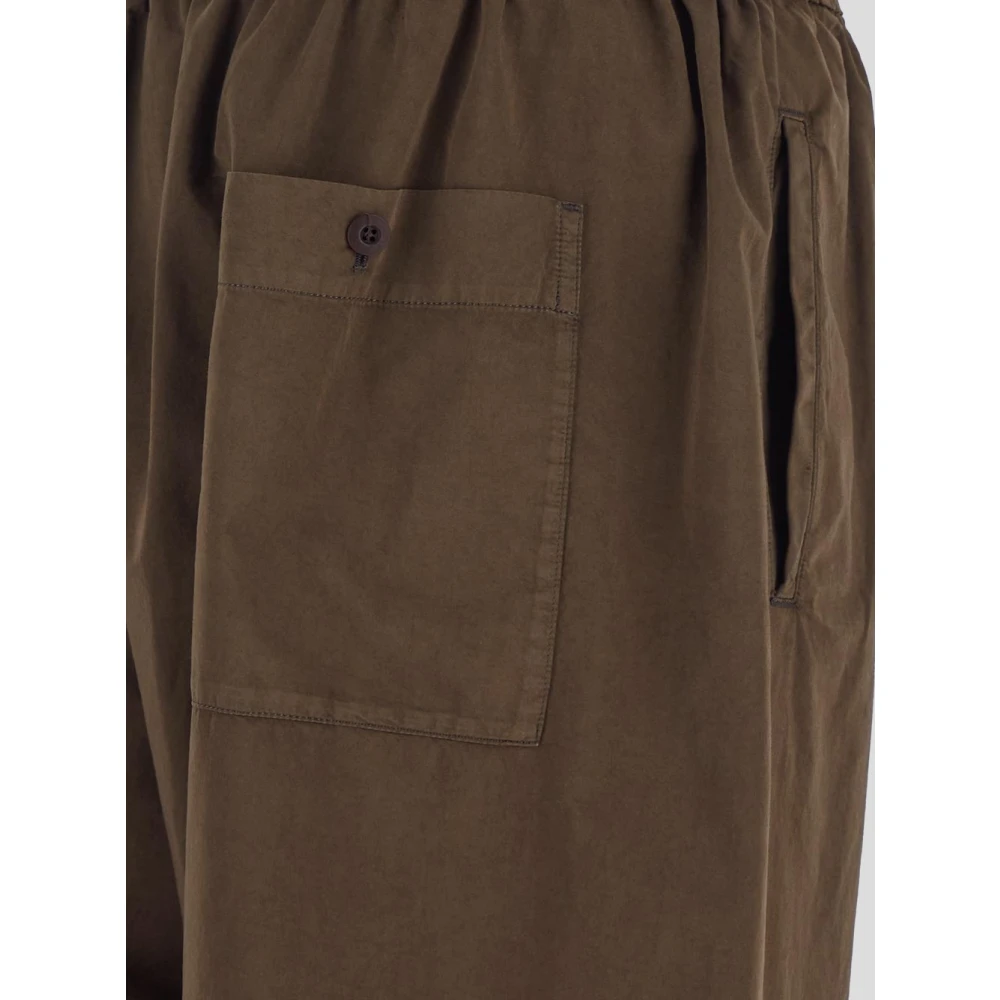 Lemaire Wide Trousers Brown Heren