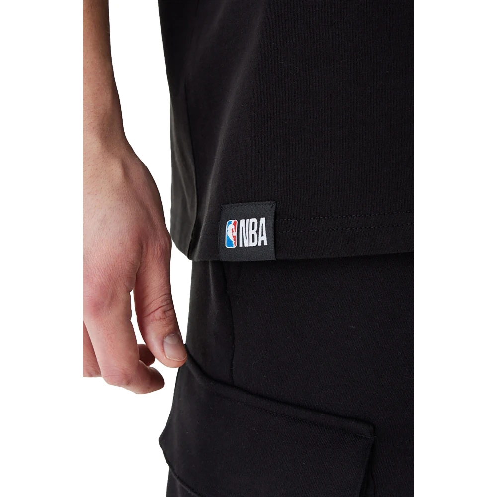 new era Zwarte Nets NBA Grafisch T-shirt Black Heren