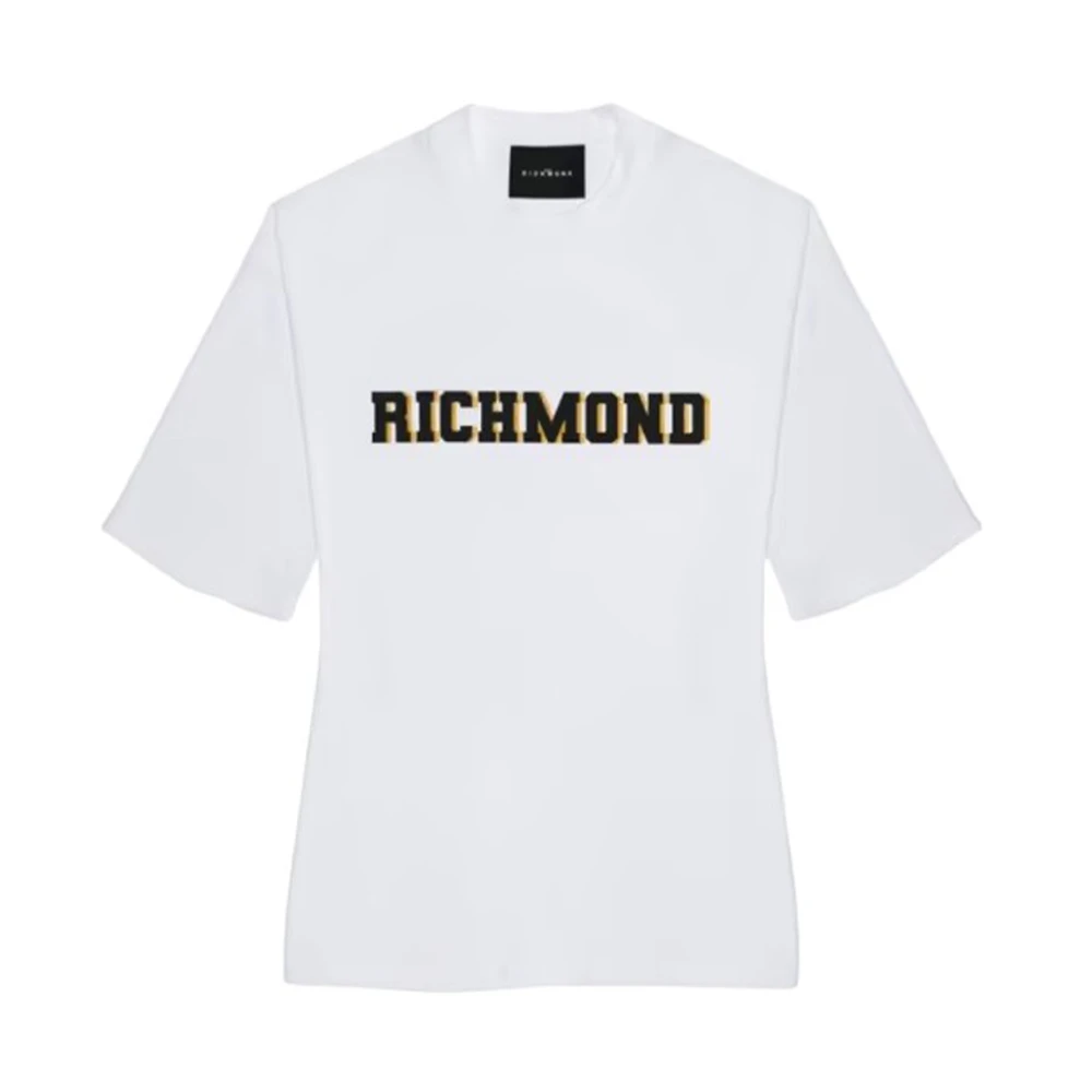 John Richmond Korte Mouw T-shirt met Logoprint White Heren