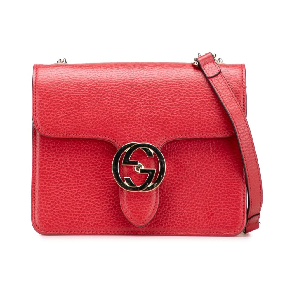 Gucci Vintage Damen Rot Gebrauchte Schultertasche