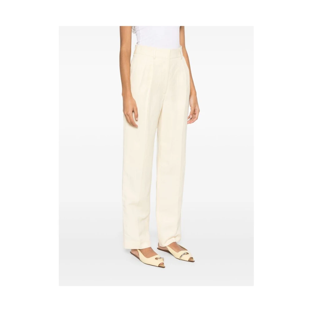 Blazé Milano Boter Gele Broek met Plooidetails Yellow Dames