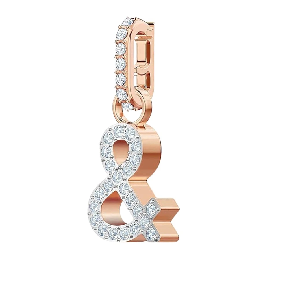 Swarovski Remix Alphabet Charm Hänge Vit & Roséguld Pink, Dam