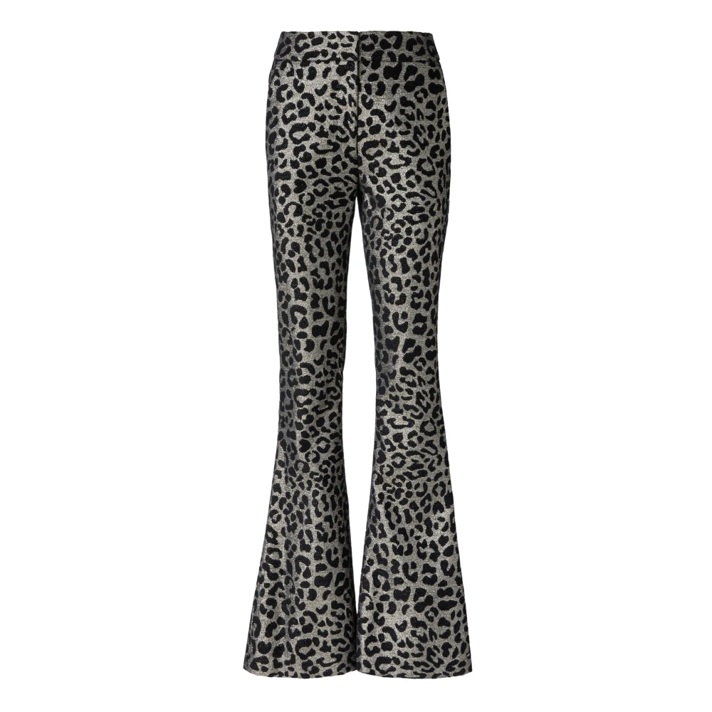 Genny Dames zilveren polyester broek Gray Dames