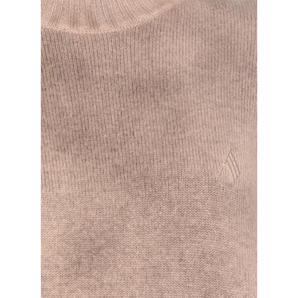 The Attico Beige Wol Kasjmier Trui Ronde Hals Beige Dames