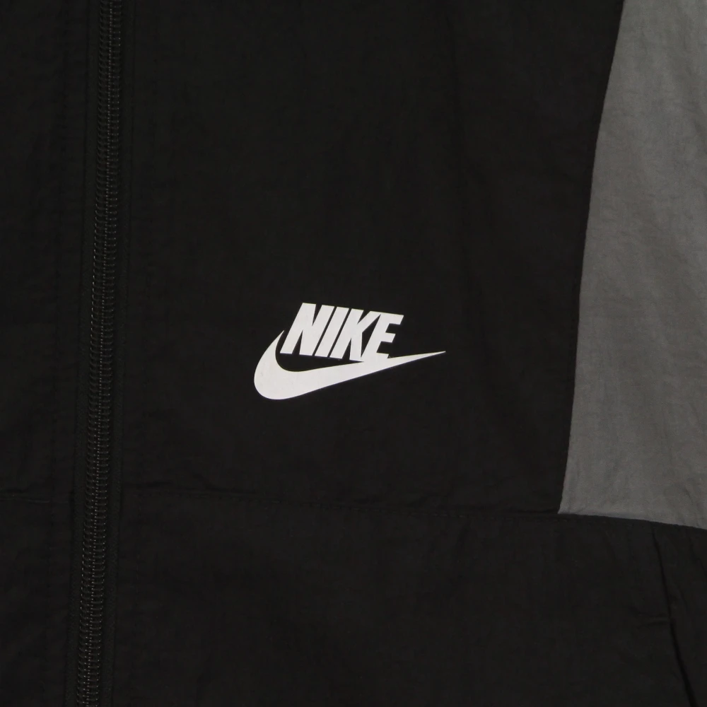 Nike Geweven jas in zwart wit rookgrijs Multicolor Heren