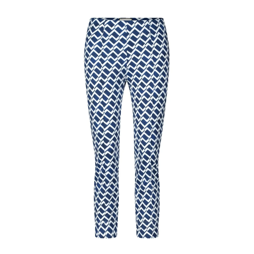 Seductive Capri Broek met Geometrisch Patroon Blue Dames