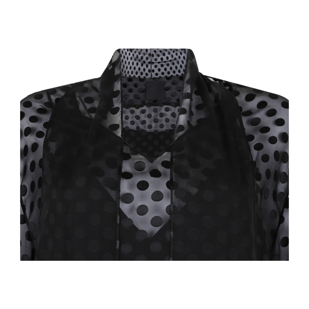 Givenchy Polka Dot Satijnen Blouse Black Dames