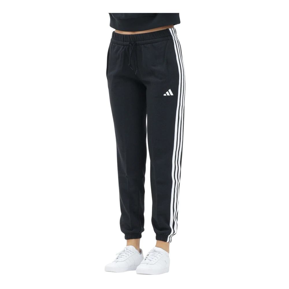 Adidas Zwarte Sportieve Essentials 3-Stripes Broek Black Dames