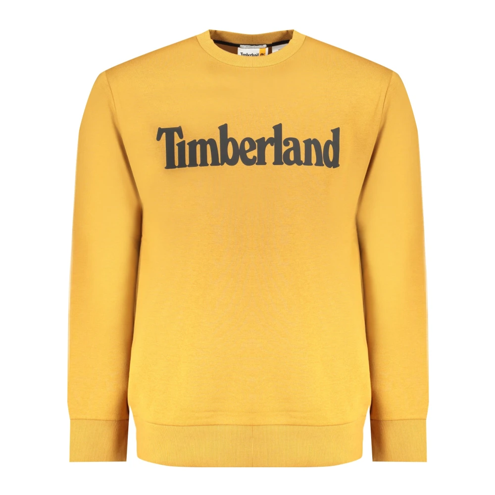 Timberland Brun Långärmad Sweatshirt med Tryck Brown, Herr