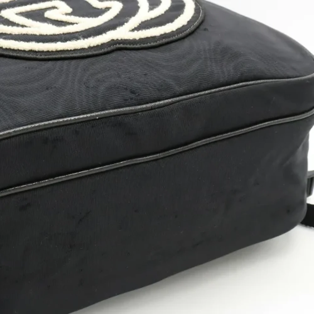 Gucci Vintage Pre-owned Canvas backpacks Black Dames