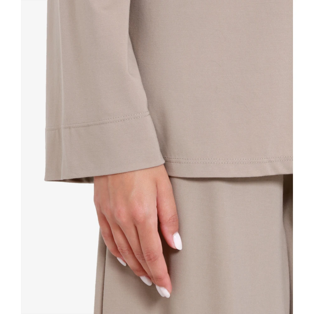 Kaos Dove Grey Bell Sleeve Top Gray Dames