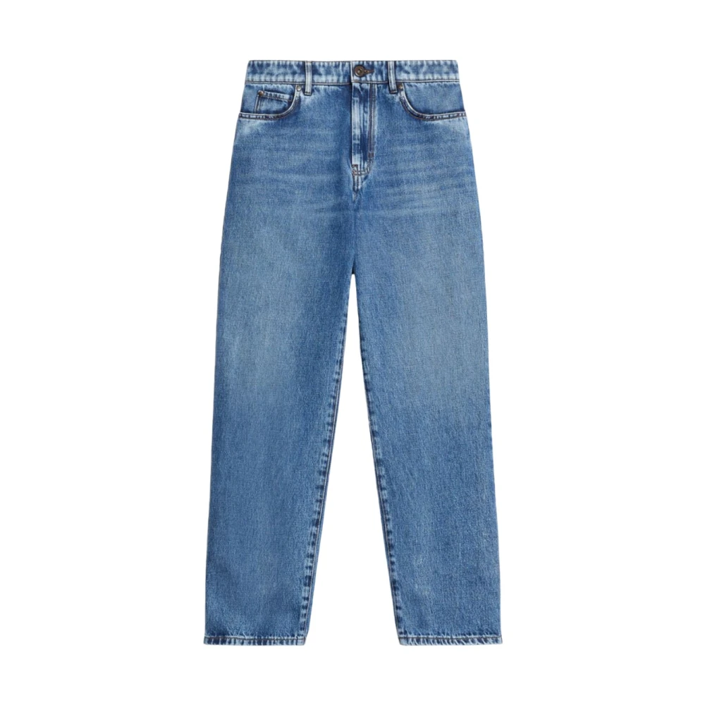 Max Mara Weekend Relaxed-fit straight-leg jeans met '90s silhouet Blue Dames